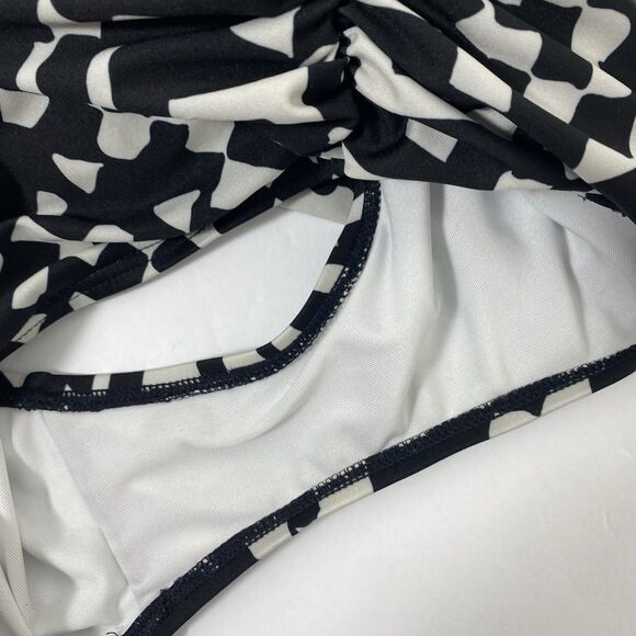 Banana Republic Womens Sz Large Halter Twisted Knot Black One-Piece Swimsuit - Picture 5 of 8